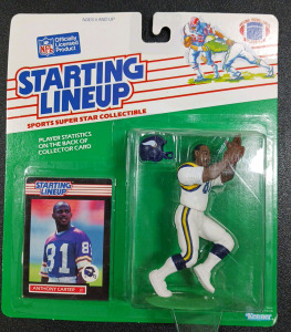 Starting Lineup 1989 Anthony Carter Figurine & Cards