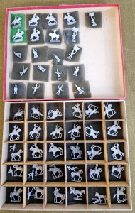 (1) Small Box Of (50+), Unfinished, 1/72 Scale Lead Figurines,