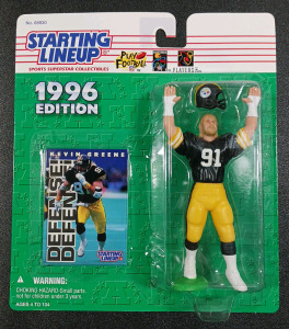 Starting Lineup 1996 Kevin Greene Figurine & Cards