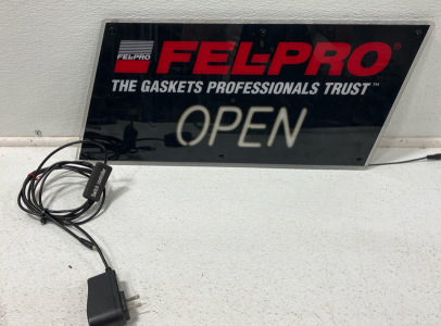 23” Fel-Pro “Open” Sign