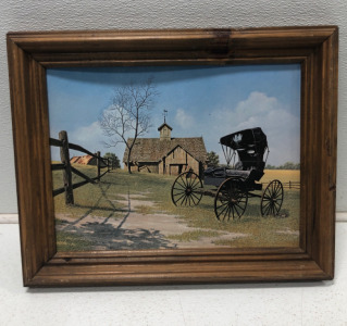 Oil Painting Farmhouse By Davenport