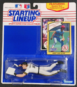 Starting Lineup 1990 Andy Van Slyke Figurine & Cards