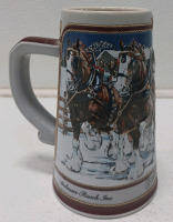 (4) Budweiser Ceramic Beer Stein Mugs - 8