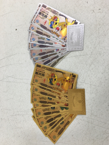 Pokémon Nippon Ginko Silver and Gold Banknotes (10 each) With Certificates, Players Guides and Elite Trainer Box Slip Covers