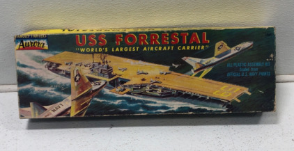 Vintage 1956 USS Forestall Aircraft Carrier (Shelf E)