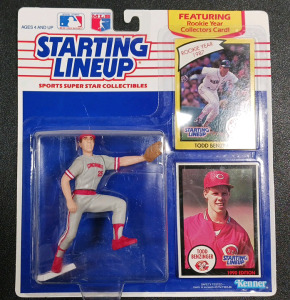 Starting Lineup 1987 Todd Benzinger Figurine & Cards