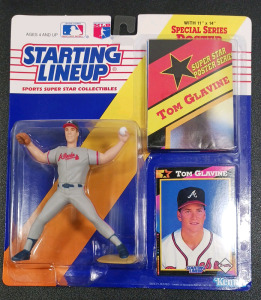 Starting Lineup 1992 Tom Galavine Figurine & Cards