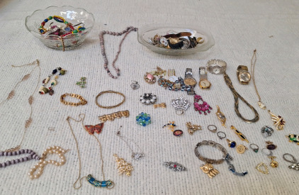 Various Jewelry Such As: Bracelets, Pins, Necklaces, Rings & Earrings...BB1