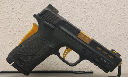 Smith & Wesson M&P .380 Shield EZ, Black With Gold Accents And Night Sights--RCE6315