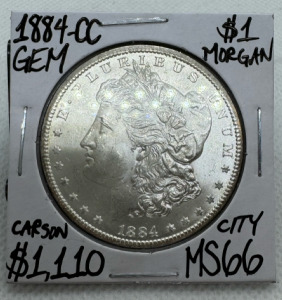 1884-CC MS66 GEM CARCSON CITY MORGAN DOLLAR