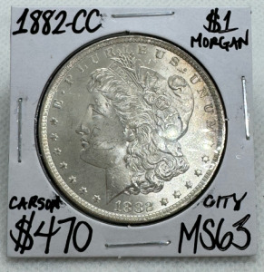 1882-CC MS63 CARSON CITY MORGAN SILVER $1