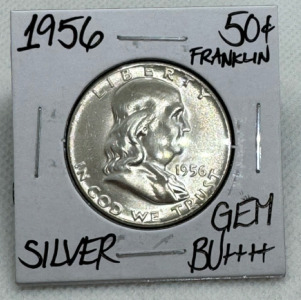 1956 GEM BU++++ FRANKLIN HALF DOLLAR