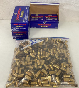 (3000) Winchester Primers For Small Pistol and Bag Of (500) ACP Mixed Brass