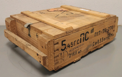 Vintage Style Ammunition Crate With (2160) Rounds Of 5.45x39