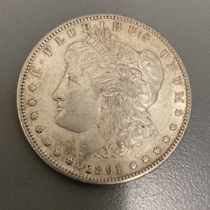 1891 Morgan Silver One Dollar Coin