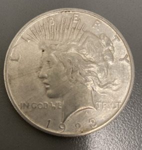 1923 Peace Silver One Dollar Coin