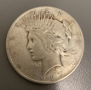 1927 Peace Silver One Dollar Coin