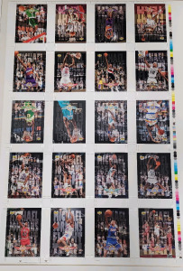 Vintage 1992 Upper Deck Michael Jordan Flight Team Uncut Sheet, #2263 of 3000 Printed