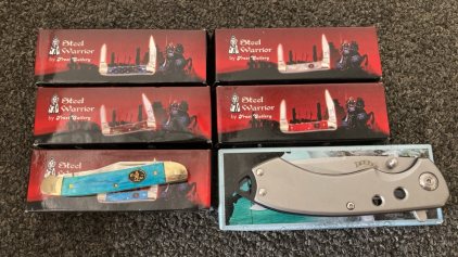 (6) Frost Cutlery New Pocket Knives
