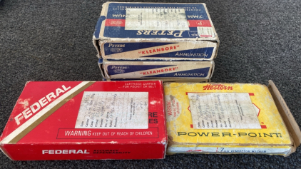 (5) Assorted Boxes of 7mm Remington Magnum Cartridges