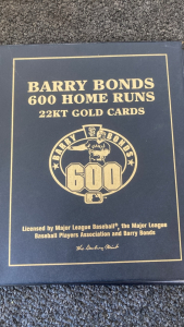 Barry Bonds 600 Home Runs 22kt Gold Cards