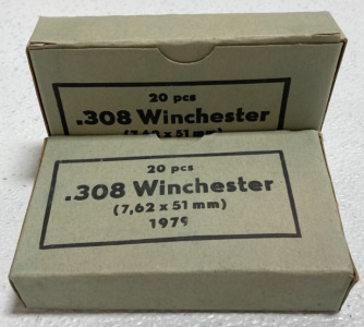 (2) Box of 20 .308 Winchester Ammunition