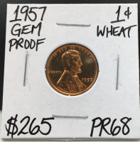 1957 PR68 Gem Proof Wheat Penny