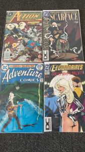 (4) Assorted DC Comic Books in Plastic