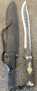 18&rdquo; Dual Sided Knife w/ Cloth Sheath