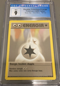 Pokémon Double Colorless Energy 2000 Italian CGC 9 Card