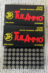 .40 Tul Ammo, 116 Cartridges