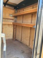 Newer 16&rsquo; Enclosed Utility Trailer W/ Double Rear Doors, Side Door & Ladder Racks - 4