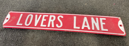 Lovers Lane Metal Plate