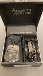 Men&rsquo;s Christian Necklace and Bracelet Set