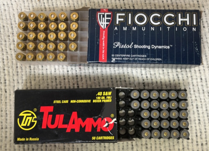 .40 Ammunition, 29 Fiocchi, 27 Tul Ammo