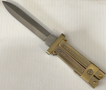 WWII German Brass Scale Paratrooper Scissor Action Knife