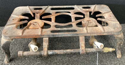 Vintage Cast Iron Dual Burner Propane Stove