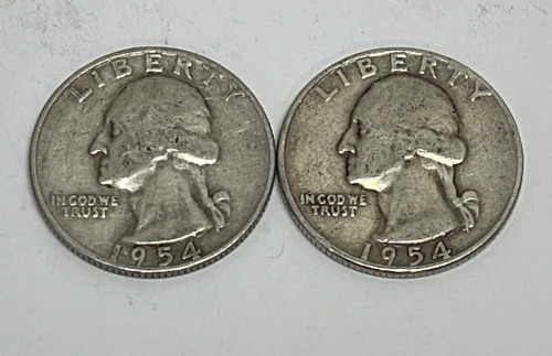 (2) Silver Washington Quarters Dated 1935 And 1936