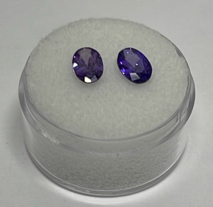 2.15ct. Natural Faceted Purple Sapphires Oval Cut Gemstones