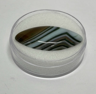 28.40ct. Striped Multicolored Agate Gemstone Cabochon
