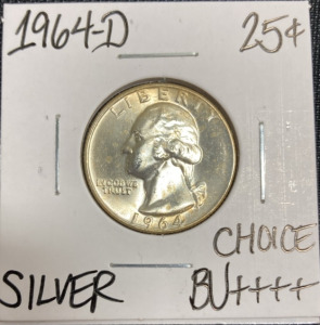 1964-D Choice BU++++ Silver Washington Quarter