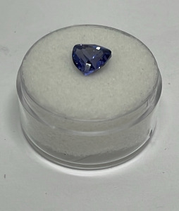 3.60ct. Natural Blue Tanzanite Trillion Cut And Faceted 8mm x 8mm Gemstone