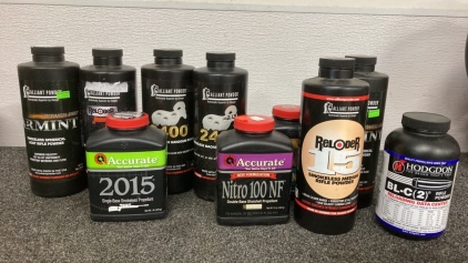 Assortment Of Reloading Powder