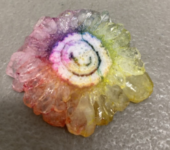 (1) 110 CT. Rainbow Titanium Solar Quartz Cabochon