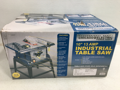 New Chicago Electric 10&rdquo; Industrial Table Saw, No Stand