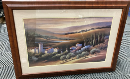 &ldquo;Afternoon Light in Tuscany&rdquo; by Carol Jensen Framed Print