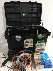 24 Gallon Tool Crate With Tools, Black and Decker, Makita and More
