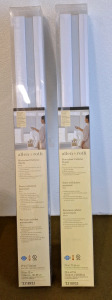 (2) Allen Roth Motorized Cellular Shades, White, 29" x 72", #2318933