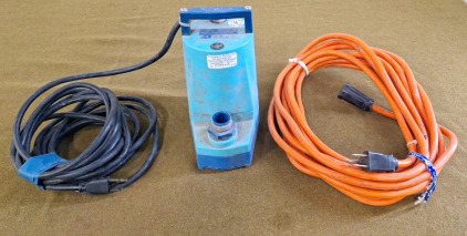 (1) Little Giant Utiltity Pump Model 5-MSP & (1) Extension Cord