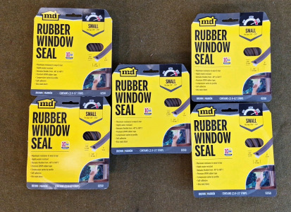 (5) MD Rubber Window Seal Roll Packs, For Small Gaps
